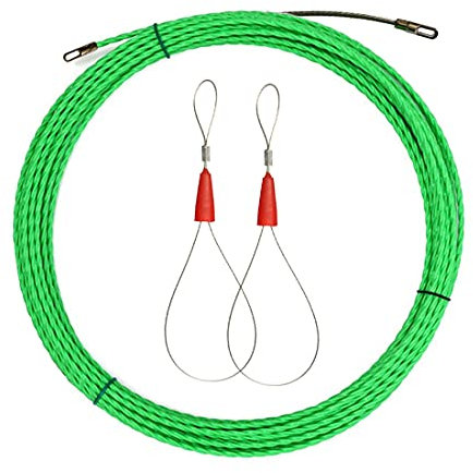 10M Fish Tape Rod Puller Cable Puller Wire Puller Fish Tape Cable Fastener Cable Puller Grip Cable Rod Cable Fish Tape with Fastener