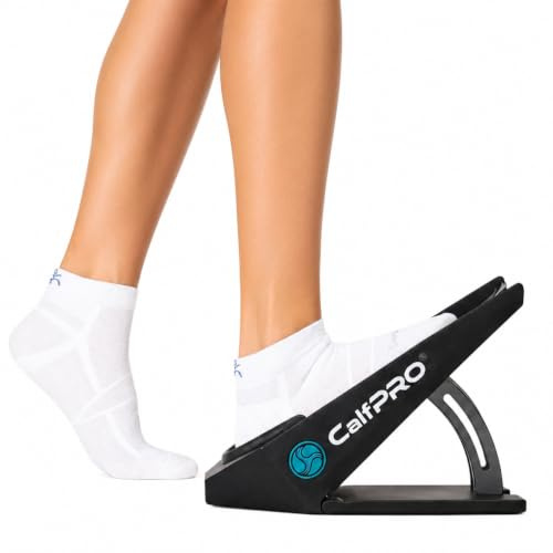 CalfPRO Deepest Calf Stretcher for Plantar Fasciitis Relief. Deep Heel Lock Stretch Device for Tight Calves, Achilles, Hamstrings, & Foot Pain. Portable Mobility Tool for Athletes & Everyday Use