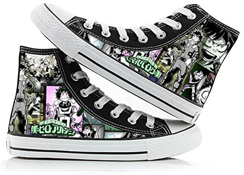 My Hero Academia Canvas Shoes Anime Izuku Midoriya Todoroki Shoto Printing High Top Casual Shoes Unisex Fashion Lace Up Sneakers Shoes, Typ 5, 42 1/3 EU