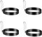 wangsheng 4 piezas Huevo Frito Plancha Moldes de Huevo Frito Moldes para Huevos anillos de acero inoxidable para cocinar huevos mini panqueques y pudines de Yorkshire para Huevos Frito y Panqueques