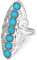 Natursteinring Kristall Breiter Hohler Blumenring Verstellbarer Offener Ring Für Frauen Yoga Reiki Gleichgewicht Steinringe Knöchel Fingerringe Ewigkeitsring Für Frauen Mädchen Junge, Blau Türkis