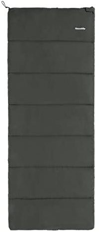 Naturehike Schlafsack für Erwachsene, Leichter Rechteckiger 3-Jahreszeiten-Schlafsack (Grau-US)
