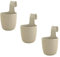 3 x Blumentopf zum Hängen, integriertes Drainagesystem, Farbe: Sand, Ø 15 cm, Pflanztopf-Kübel, Hängetopf, widerstandsfähig, rund, wetterfest, Kunststoff