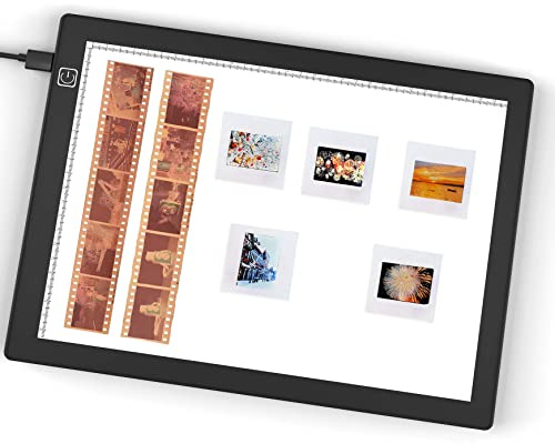 Slide Viewer Light Box 5600K 12”x8” Ultra-Thin Adjustable Brightness Backlight for Slides and Film Negative Scanning