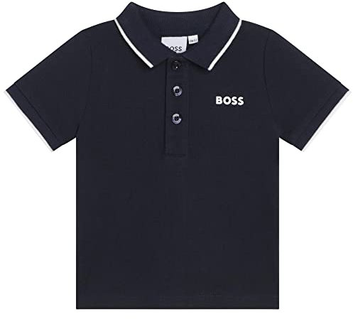 BOSS - Polo Manches Courtes Bleu 100% Coton 18MOIS
