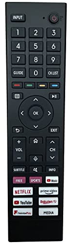 New Replacement ERF3A80 compatible Hisense Remote Control 4K UHD TV 75A6G 75A6GTUK 65A6GTUK 43A6GTUK 50A6GTUK 55A6GTUK 43A6G 50A6G 55A6G 60A6G 65A6G 70A6G - No Setup Required
