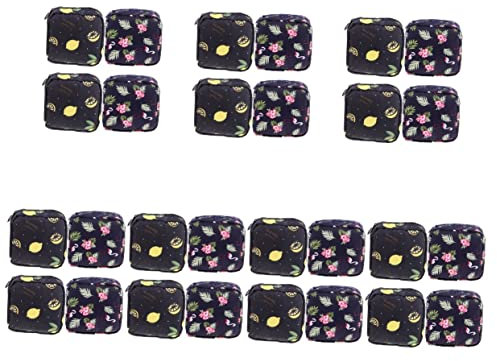 Healeved 28 Stk Aufbewahrungsbeutel Für Damenbinden Beutel Mit Haltern Für Damenbinden -geldbörse Halter Für Stilleinlagen Padhalter Für Periode Segeltuch Mädchen Geschenk Reisen