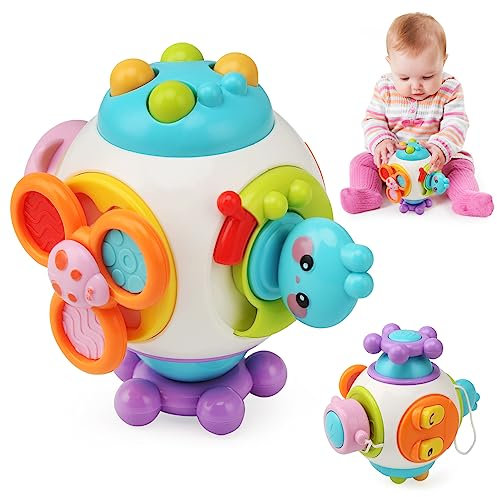 LEADSTAR Busy Activity Cube,Baby Motorikwürfel ab 1 Jahr Mädchen Junge,Busy Cube ab 18 Monate für Feinmotorische Fähigkeiten Vorschule Lerngeschenk,Activity Würfel Baby Montessori Spielzeug