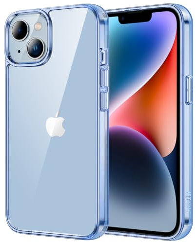 JETech Case for iPhone 14 Plus 6.7-Inch, Non-Yellowing Shockproof Phone Bumper Cover, Anti-Scratch Clear Back (Sierra Blue)