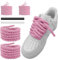 NDTEZUGT 10mm Lacets de Chaussures Ronds 120cm 140cm Lacet Corde Rope Chunky en Coton pour Sneakers Baskets(Rose,54''/140cm)