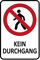 AGDeko® Blechschild Kein Durchgang Größe 30x20 cm