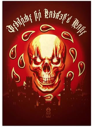 Displate - Poster aus Metall - Einfache Montage ohne Bohren - Dungeons And Dragons - Baldur's Gate III - Bhaal Skull - Größe M - 32x45cm Matt