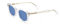XLAB 8004 Gafas de sol estilo moscot, unisex, 50mm, Transparente/Azul