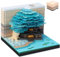 3D Baumhaus Memo Pad, 3D Notizblock, 3D-Notizblöcke, Kalender 3D Memo Pad, 3D Notizblock Papier Schnitzen Geschenk, 3D-Haftnotizen, Haftnotizen Desktop-Ornament für Büro/Lesezimmer (Blau)