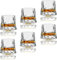 Sthrucrack Lot de 6 verres à whisky rotatifs de décompression – Style barre à l'ancienne pour rhum bourbon, Scotch (texture martelée, 180 ml)