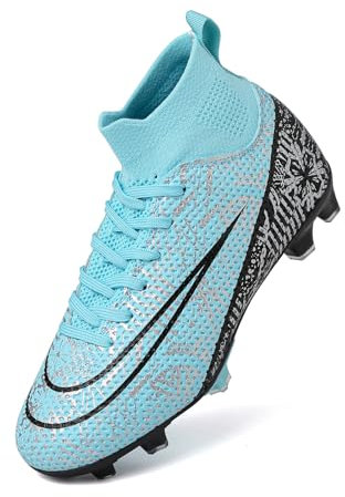 Fussballschuhe Kinder Fußballschuhe für Jungen Mädchen High Top Football Shoes Stollenschuhe Fußball Kunstrasen Football Boots Kinder Trainingsschuhe Outdoor Sportschuhe Jugendliche Soccer Shoes