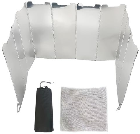 Windschutz Gaskocher Faltbar Aluminium,Campingkocher Windschutz,Gaskocher Windschutz,Faltbar Aluminium Windschutz,Leichter Faltbarer Windschutz,Camping Gasherd mit Windschutzscheibe