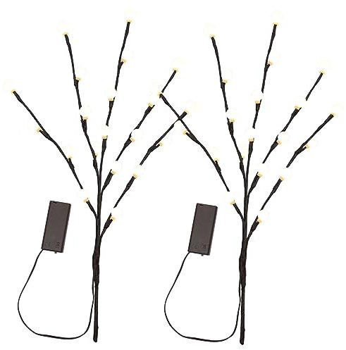 CAXUSD 2stücke Teiliges Batteriebetriebenes Led Zweiglicht Warmweißen Lichtern Dekorative Baumzweige Als Kreative Tisch Vasenbeleuchtung Für Gemütliche Wohnatmosphäre Und Nachtlicht