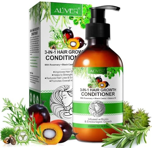 P-BEAUTY 3-IN-1 Hair Growth Conditioner & Spülung 1 x 300ml - pflegende Spülung für gesundes glänzendes Haar Haardichte Haarwachstum & Haargesundheit - mit Rosmarin, Schwarzem Rizinus und Batana Öl