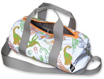Dinosaur Skeleton Reflective Medium Weekender, silberfarben, zeitgenössisch, Silber, Zeitgenössisch