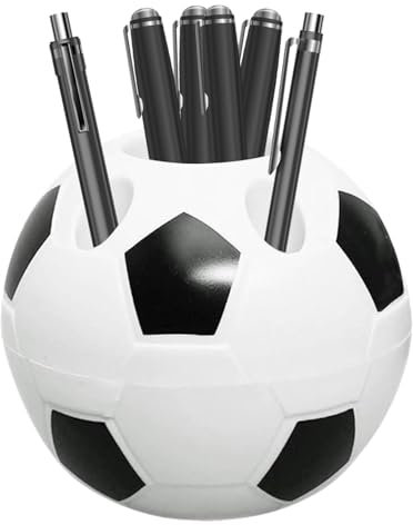 Stifteköcher Fußball, Stiftehalter Fussball, Fußball-Stifthalter, Mehrzweck-Schreibtisch-Stift-Organizer, Bleistift-Schreibtischhalter, Kompakte Stift-Aufbewahrungsbehälter Für Schule, Unternehm