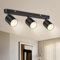 Deckenstrahler LED Schwarz Schwenkbar, GU10 Deckenlampe 3 Flammig Abnehmbar, LED Deckenleuchte Wandstrahler Modern, Strahler Deckenspots für Küche, Wohnzimmer, Schlafzimmer (Ohne Leuchtmittel)