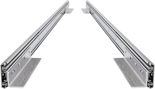 BRASOM Auszugsschienen mit Schubladenhalterunge - Schubladenschienen 400mm, 250kg, 16 inch, Heavy Duty Schubladen Schienensystem, Kugellager, links und rechts