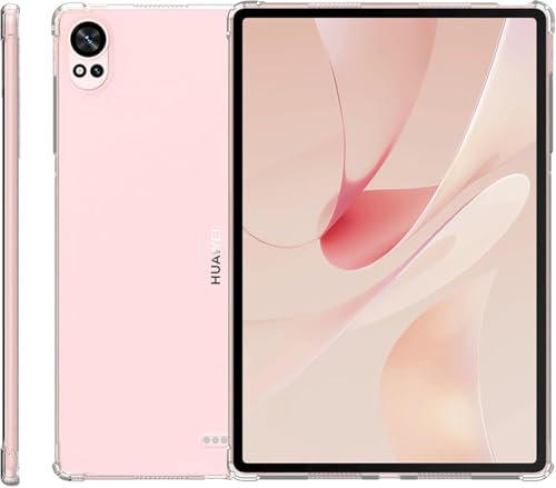 World biz Clear Case for Huawei MatePad Air (2024) 12.0 Inch/MatePad 12X (2024 12 Inch) Tablet, Flexible Transparent Soft Bumper TPU Reinforced Corner, Shockproof Cover