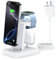 3 in 1 Charger Stand - ADADPU 3 in 1 Charging Station (30W Power Adapter Included) Max 27W Output, Apple Multi Charger for iphone 16 15 Series, iWatch, Earbuds with USB C Port, Not for Samsung Watch