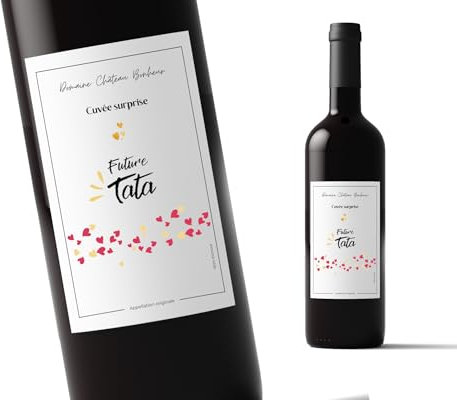 Etiquette de bouteille annonce surprise (Future tata)