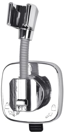 Soporte Giratorio 360° para Cabezal de Ducha con Ventosa Fuerte No Requiere Perforación, Reutilizable, Ajuste Universal para Azulejos Vidrio y Mármol Hasta 100kg de Carga