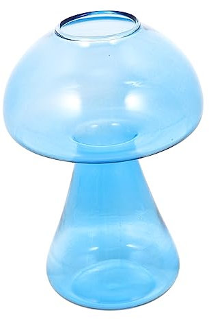 Abaodam Mushroom Glass Vase Transparent Dekorativer Blumenvasen für Arrangements für Blumenläden Hochwertiges für Langlebige Nutzung