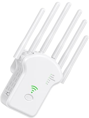 WLAN-Signalverstärker, Internet-Signalverstärker, WLAN-Repeater mit breiter Abdeckung für Haus, Büro, Keller und Außenbereich