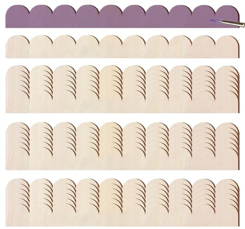 Wandverkleidung, 20 Stück gewellte Holzverkleidungen, 16 x 2 lackierbare DIY-Formteil-Muschelverkleidung für Schrank, Fenster, Regal, Tür, Wand
