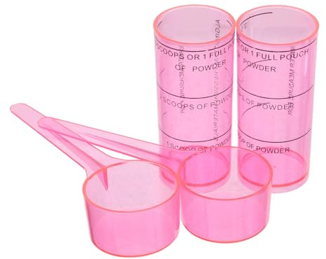 Gadpiparty 2 Set Misurino e Facile da Pulire Dentale in Plastico Rosa Misurazione Precisa per Materiali Dentali e Gesso per Laboratori e Cliniche Odontoiatriche