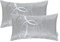 CaliTime Kissenbezüge für Dekokissen, 2 Stück, für Couch und Sofa, Heimdekoration, modern, glänzende und stumpfe Kontraste, geometrische Formen, Polyester-Mischgewebe, Silbergrau, 30cm x 50cm