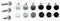 SN-TEC Fensterbankschrauben Rostfrei Edelstahl mit Dichtscheibe und Abdeckkappe (50 Stück) Länge 16 bis 22mm, Weiß/Schwarz/Hellgrau/Dunkelgrau/Braun/Anthrazit (Länge: 16mm, Weiß RAL 9016)