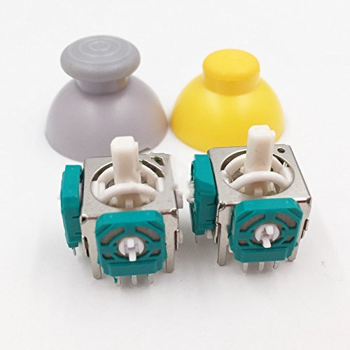 Replacement 3D Analog Joysticks with Thumbstick Thumb Stick Cap for Nintendo Game Cube NGC Controller