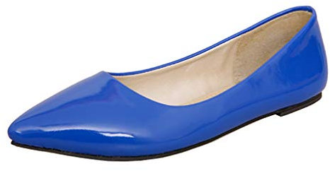 Lovouo Pumps, Ballerinas, für Damen, flach, spitz, für Schuhe, - königsblau - Größe: 39 EU