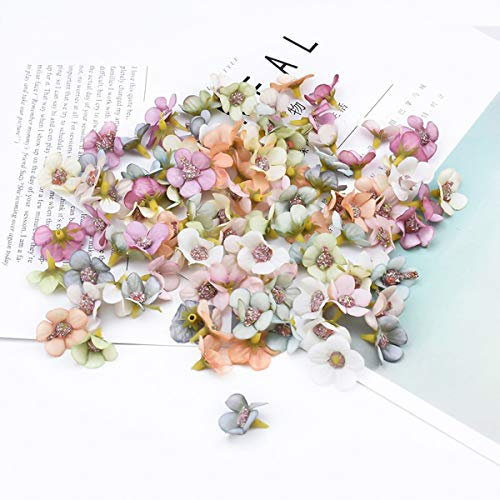 Künstliche Blumen, Mini 100 Stück Gänseblümchen Blütenköpfe, künstliche Kunstblumen Seide Kunstblumen Köpfe Deko für Hochzeit Feste Partei DIY Girlande Kopfschmuck Basteln