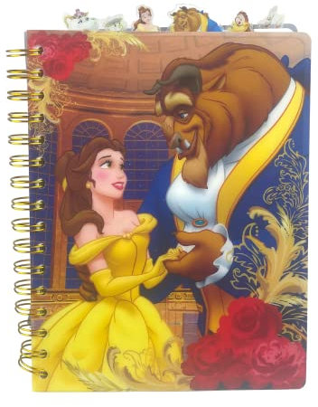 Innovative Designs Disney Die Schöne und das Biest Journal Notizbuch, Spiralbindung, 144 linierte Seiten, 20,3 x 17,8 cm