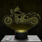 Lampada da comodino, Luce notturna tattile Moto Davidson Lampada illusione 3D LED, idea regalo di Natale per ragazzi e ragazze Lampada da notte per bambini o adulti