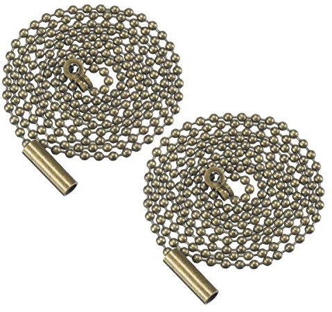 OSALADI Light Fixture Ceiling Ceiling Fan Chain Extender 2pcs Bronze Chain Extension Beaded Fan Chain Pendant for Ceiling Light Lamp Fan Chain Beaded Chandelier