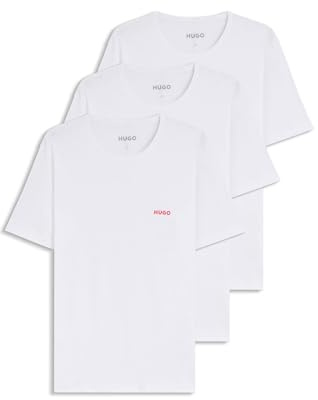 HUGO Mens T-Shirt RN Triplet P Three-Pack of Cotton Underwear T-Shirts