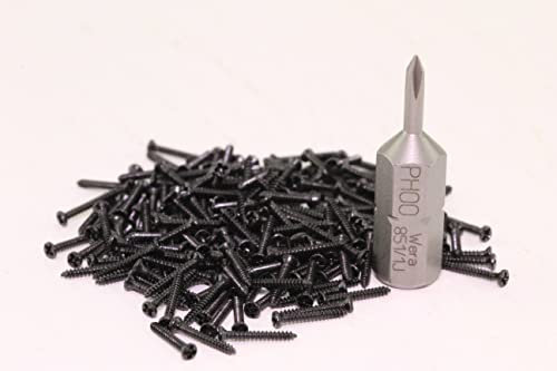 bahnwaren 0006 Gleisschrauben Holzschrauben Kreuz 200 St 1,0x8mm + WERA Bit H0 K-Gleis