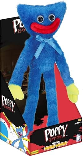 HUGGY WUGGY – Anime-Plüschtier – 36 cm – Handpuppe mit engen Gliedmaßen – verwandelt sein Gesicht Jovia in erschreckende Gesichter mit spitzen Zähnen – interaktives Spielzeug für Kinder – ab 4 Jahren