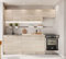 JUANIO Cocina Completa Mila 7 Elementos Color Roble Sonoma con encimera incluida - Longitud 180/240 cm