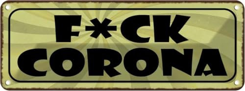 vianmo Blechschild 10x27 cm F*CK Corona Deko Geschenk Metall Schild