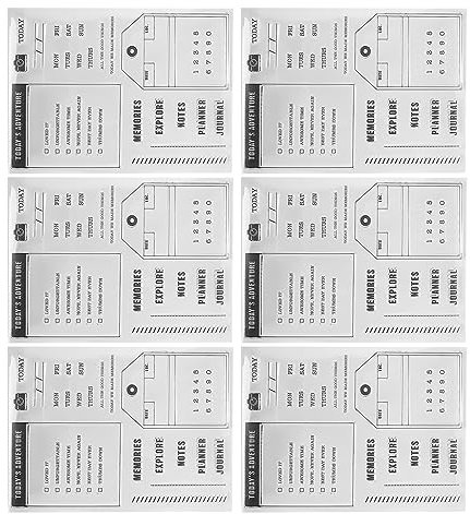 Durchsichtige Dekorative Stempel, Klare Tintenstempel für 6 Stück, Dekorative Stempel, Transparente Gummistempel Zur Dekoration (T1993)