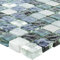 Glas Naturstein Edelstahl Mosaiksteine Dysart Grau Blau Silber Bad Dusche Fliese